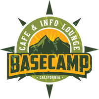 BaseCamp Cafe & Info Lounge | +1 (661) 242-2709" Logo